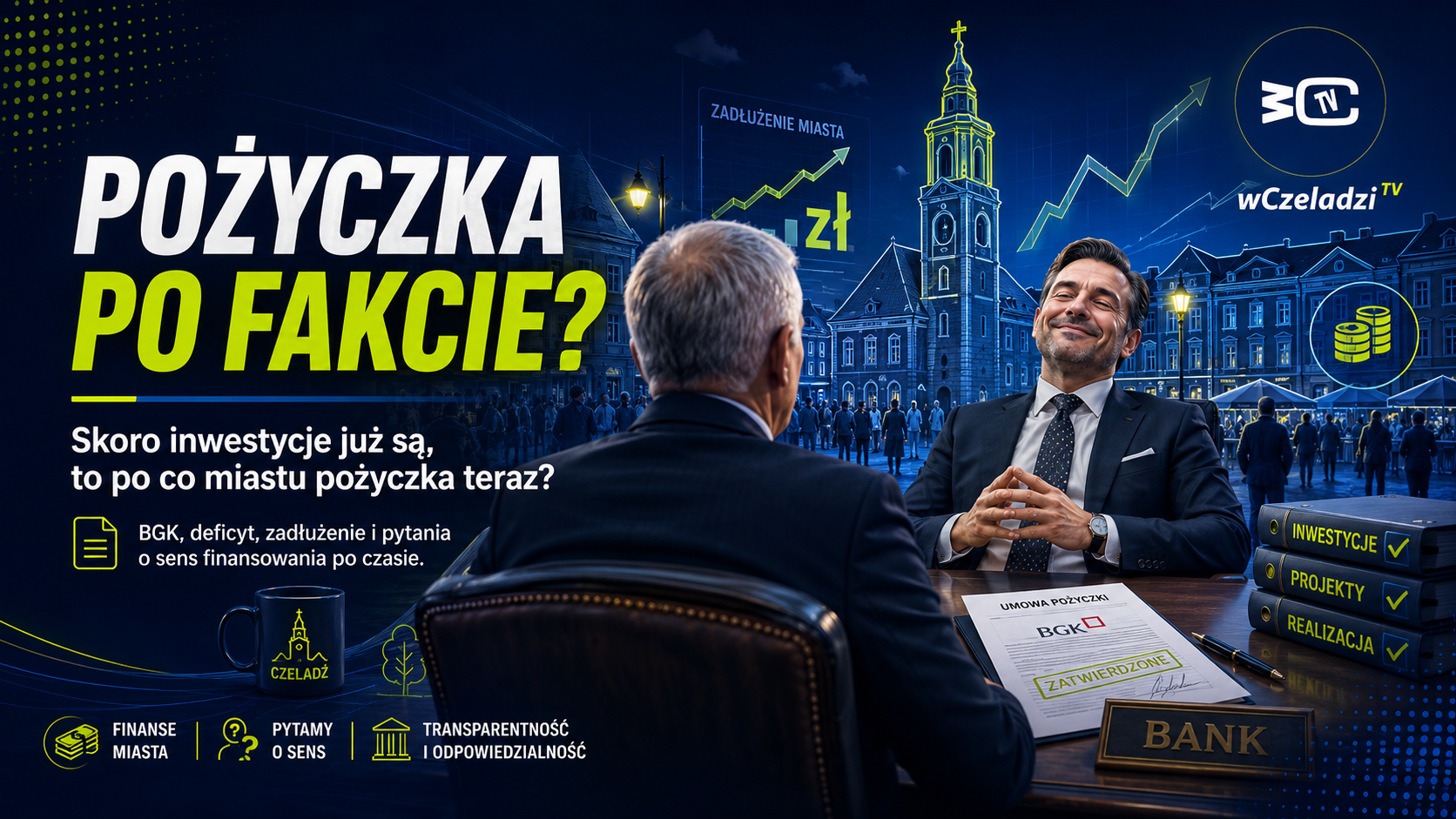 Pożyczka po fakcie? Czeladź bierze ponad 2,1&nbsp;mln zł z BGK i będzie spłacać do 2046 roku