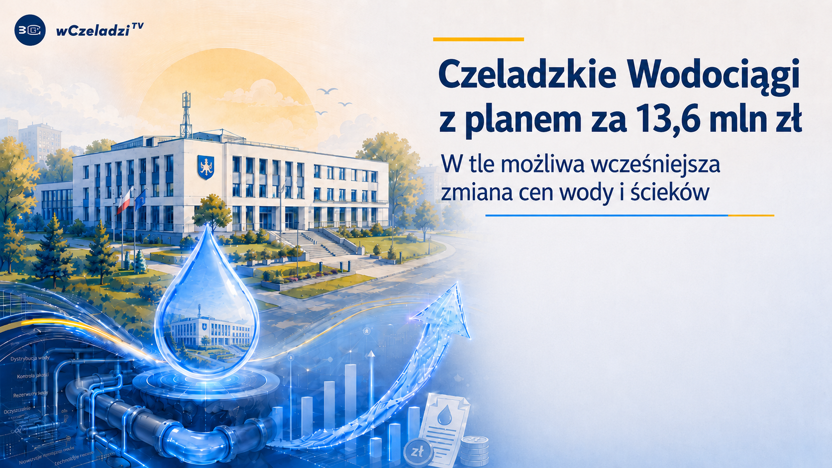 Czeladzkie Wodociągi z planem za 13,6&nbsp;mln zł. W tle możliwa wcześniejsza zmiana cen wody i ścieków